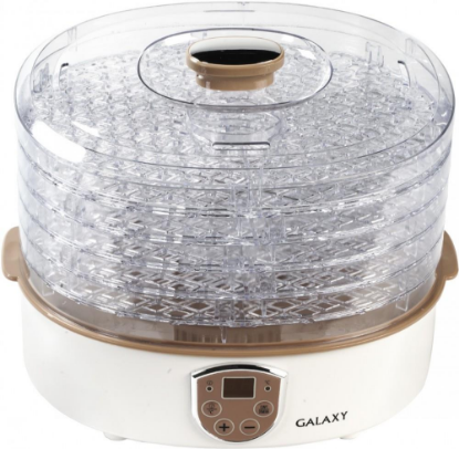 Изображение Сушилка для овощей Galaxy GL2637 (поддонов 5 шт, 350 Вт , коричневый, белый)