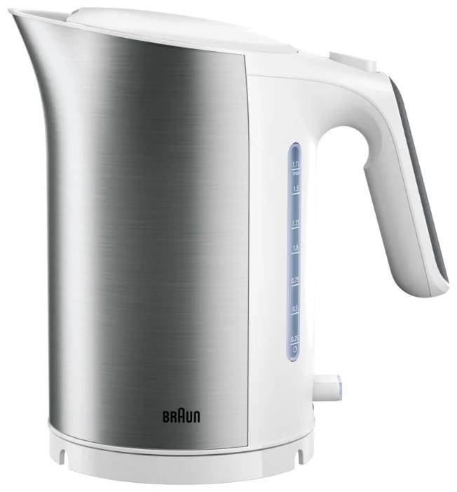 Изображение Электрический чайник Braun WK 5100 (2200 Вт/1,7 л /металл, пластик/серый, белый)