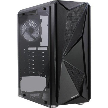 Изображение Корпус 1STPLAYER FIREROSE F4 (ATX, черный, без БП)/(F4-3R1)