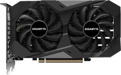 Изображение Видеокарта GIGABYTE GeForce GTX 1650 D6 WINDFORCE OC 4G 4 Гб (NVIDIA GeForce GTX 1650, GDDR6)/(GV-N1656WF2OC-4GD)