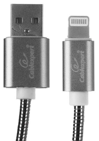 Изображение Кабель соединительный Cablexpert CC-G-APUSB02Gy-1.8M USB 2.0 A Lightning 8P серый 1,8 м