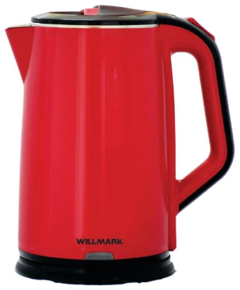 Изображение Электрический чайник Willmark WEK-2012PS (2000 Вт/2 л /металл, пластик/красный)