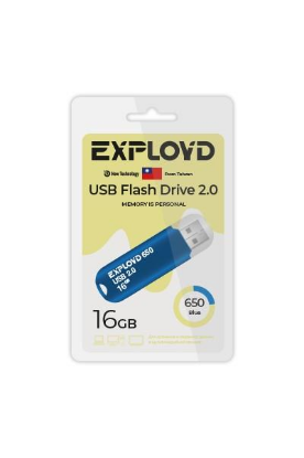Изображение USB flash Exployd 650,(USB 2.0/16 Гб)-синий ()