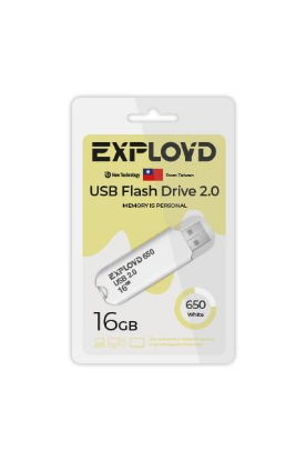 Изображение USB flash Exployd 650,(USB 2.0/16 Гб)-белый ()