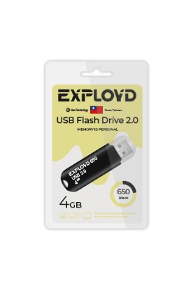 Изображение USB flash Exployd 650,(USB 2.0/4 Гб)-черный ()