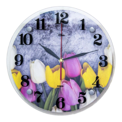 Изображение Настенные часы 21 век 3030-012 "Тюльпаны"