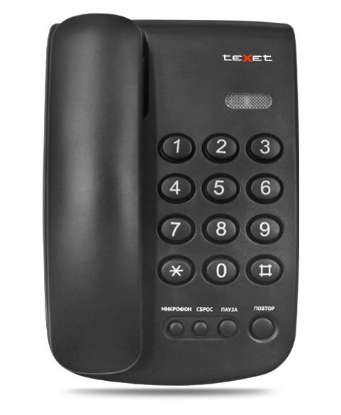 Изображение Проводной телефон teXet TX-241,черный