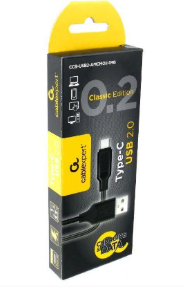Изображение Кабель соединительный Cablexpert AM/Type-C CLASSIC 0.2 USB 2.0 A USB 3.0 C черный 1 м