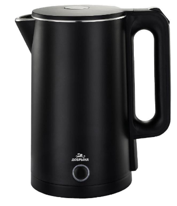 Изображение Электрический чайник Добрыня DO-1245B (2200 Вт/1,8 л /пластик/черный)