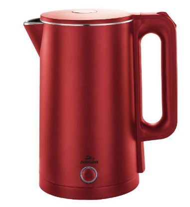 Изображение Электрический чайник Добрыня DO-1245R (2200 Вт/1,8 л /пластик/красный)