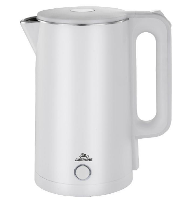 Изображение Электрический чайник Добрыня DO-1245W (2200 Вт/1,8 л /пластик/белый)