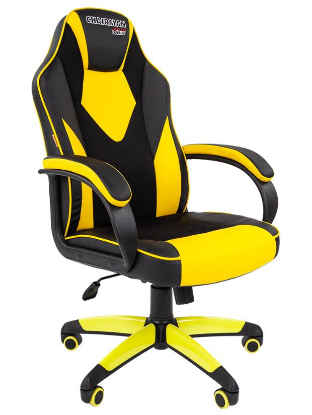 Изображение Компьютерное кресло Chairman Game 17 черный, желтый