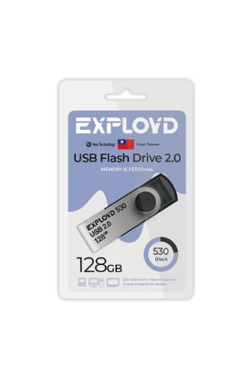 Изображение USB flash Exployd 530,(USB 2.0/128 Гб)-черный ()