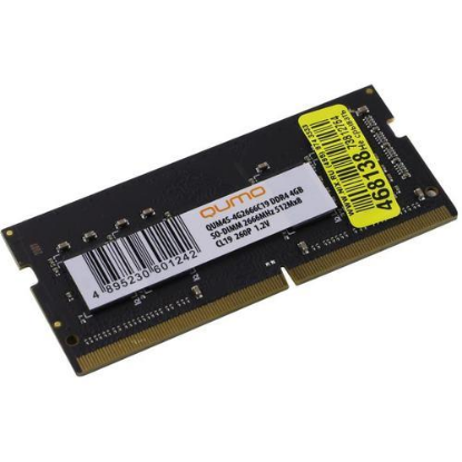 Изображение Оперативная память 4 GB DDR4 Qumo QUM4S-4G2666C19 (21300 МБ/с, 2666 МГц, CL19)