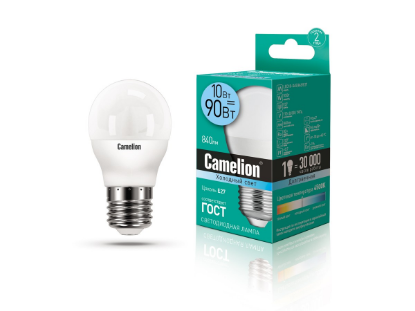 Изображение Лампа светодиодная Camelion LED10-G45/845 Е27 4500K 10 Вт