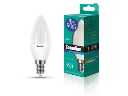 Изображение Лампа светодиодная Camelion LED10-C35/865 Е14 6500К 10 Вт