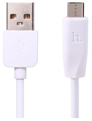 Изображение Кабель соединительный Hoco Rapid X1 USB 2.0 A Micro USB 2.0 B белый 2 м