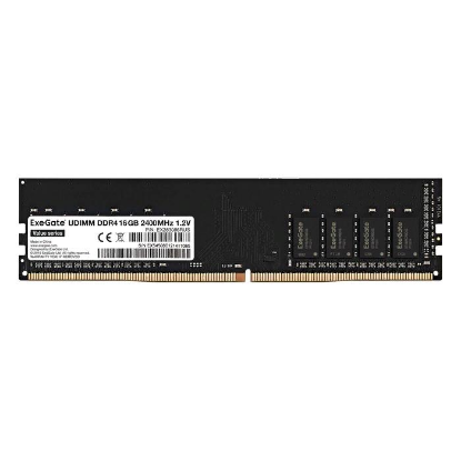 Изображение Оперативная память 16 GB DDR4 ExeGate Value 283086 (19200 МБ/с, 2400 МГц, CL17)