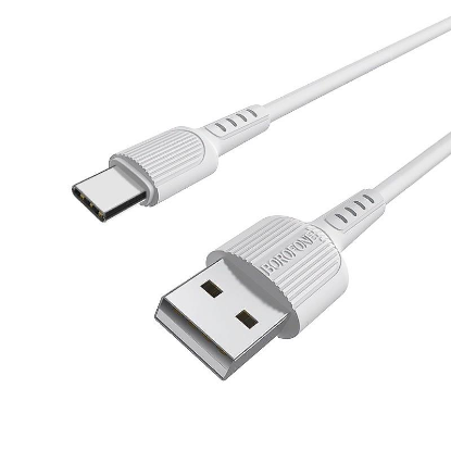 Изображение Кабель соединительный BOROFONE BX16 Easy USB 2.0 A USB 3.0 C белый 1 м