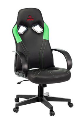 Изображение Компьютерное кресло Бюрократ Zombie RUNNER черный, зеленый