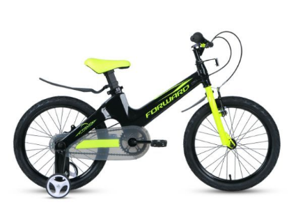Изображение Велосипед Forward Cosmo 16 2.0 (черный, зеленый/16 "/)-2021 года 1BKW1K7C1010