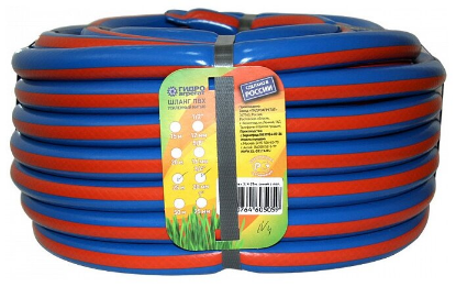 Изображение Шланг ГИДРОАГРЕГАТ 3-х слойный синий с оранжевой полосой Д=3/4" 25м