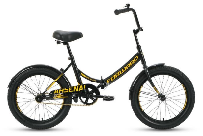 Изображение Велосипед Forward ARSENAL 20 X (черный, золотой/20 "/14.0 ")-2021 года RBKW1C201001