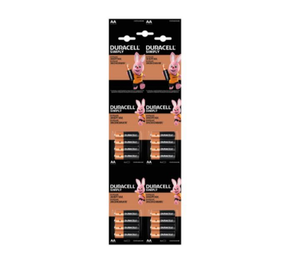 Изображение Батарейка DURACELL LR6 BL16 BASIC/SIMPLY (AA (R6,316,LR6) 1,5 В  щелочная (алкалиновая))