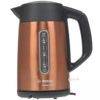 Изображение Электрический чайник Bosch TWK 4P439 (2400 Вт/1,7 л /нержавеющая сталь/коричневый)