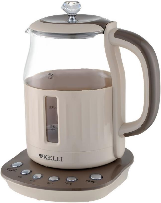 Изображение Электрический чайник Kelli KL-1373 (2200 Вт/1,7 л /стекло/серый, белый)