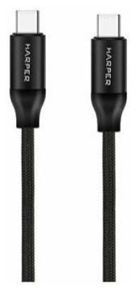 Изображение Кабель соединительный Harper BRCH-770 Black USB-C USB Type-C черный 1 м
