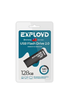Изображение USB flash Exployd 580,(USB 2.0/128 Гб)-черный ()