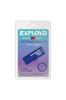 Изображение USB flash Exployd 610,(USB 3.0/128 Гб)-синий ()