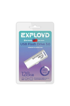 Изображение USB flash Exployd 610,(USB 3.0/128 Гб)-белый ()