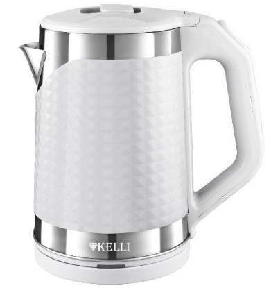 Изображение Электрический чайник Kelli KL-1372W (2200 Вт/1,8 л /металл/белый)