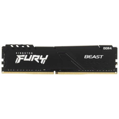Изображение Оперативная память 8 GB DDR4 Kingston FURY Beast Black KF432C16BB/8 (25600 МБ/с, 3200 МГц, CL16)