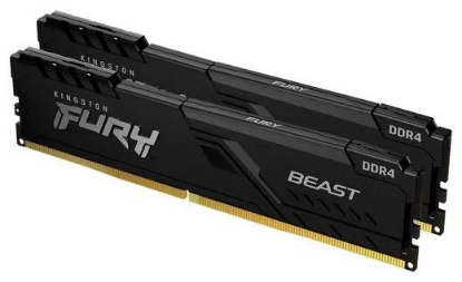 Изображение Оперативная память 2x32 GB DDR4 Kingston FURY Beast KF426C16BBK2/64 (21300 МБ/с, 2666 МГц, CL16)