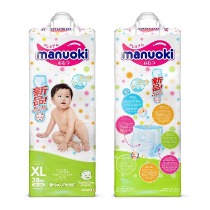 Изображение Трусики подгузники Manuoki XL 12+ кг 38 шт