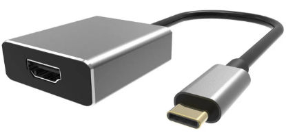 Изображение Переходник VCOM CU423T USB Type-C-HDMI (черный/серый) (0,15 м)