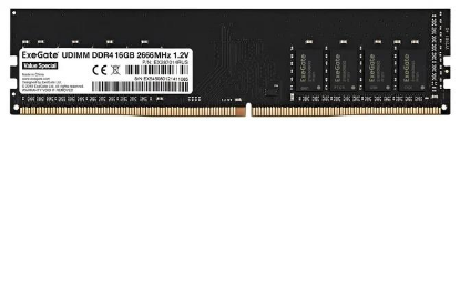 Изображение Оперативная память 16 GB DDR4 ExeGate 287014 (21300 МБ/с, 2666 МГц, CL19)