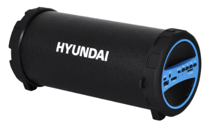 Изображение Портативная акустика Hyundai H-PAC220 (10 Вт   черный, голубой)