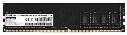 Изображение Оперативная память 4 GB DDR4 ExeGate 287009 (19200 МБ/с, 2400 МГц, CL17)