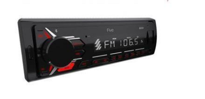 Изображение Автомагнитола FIVE F26R, (4x50 Вт, монохромный дисплей, черный, красный)