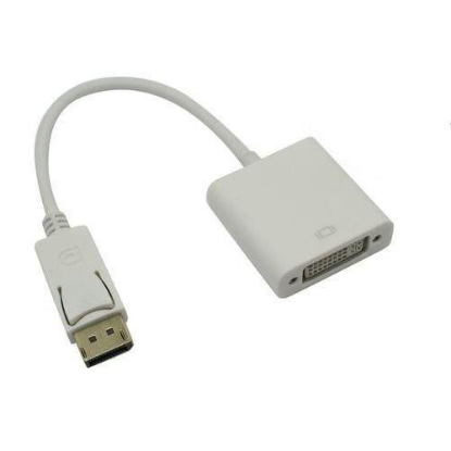 Изображение Переходник ExeGate EX-DPM-DVIF-0.15 DisplayPort-DVI-I (белый) (0,15 м)