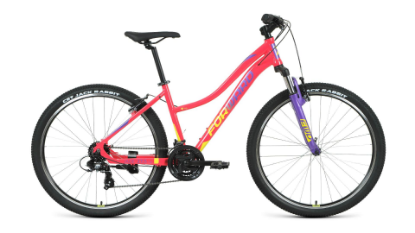 Изображение Велосипед Forward JADE 27,5 1.0 (желтый, розовый/27.5 "/16.5 ")-2022 года RBK22FW27750