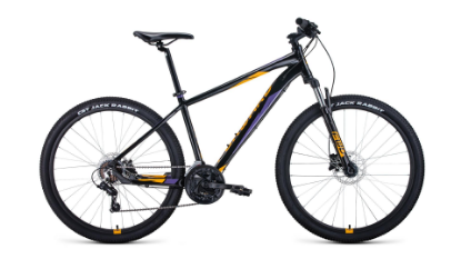 Изображение Велосипед Forward APACHE 27,5 3.0 HD (черный, оранжевый/27.5 "/15.0 ")-2022 года RBK22FW27346