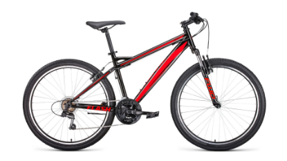 Изображение Велосипед Forward FLASH 26 1.0 (красный, черный/26 "/19.0 ")-2022 года RBK22FW26659