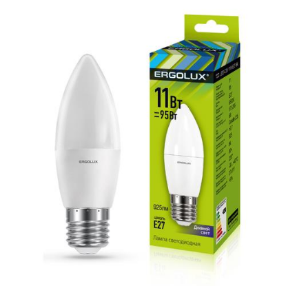 Изображение Лампа светодиодная Ergolux LED-C35-11W-E27-6K Е27 6500К 11 Вт