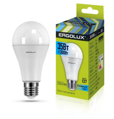 Изображение Лампа светодиодная Ergolux LED-A70-35W-E27-4K Е27 4500K 35 Вт