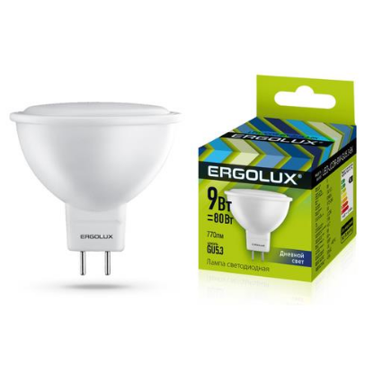 Изображение Лампа светодиодная Ergolux LED-JCDR-9W-GU5.3-6K GU5.3 6500К 9 Вт